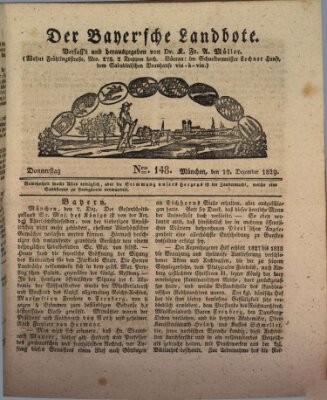 Der Bayerische Landbote Donnerstag 10. Dezember 1829