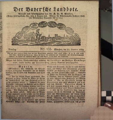 Der Bayerische Landbote Dienstag 22. Dezember 1829