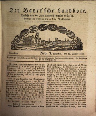 Der Bayerische Landbote Samstag 16. Januar 1830