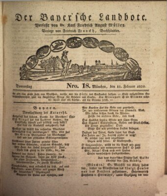 Der Bayerische Landbote Donnerstag 11. Februar 1830