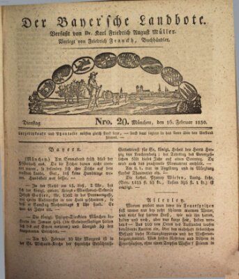 Der Bayerische Landbote Dienstag 16. Februar 1830