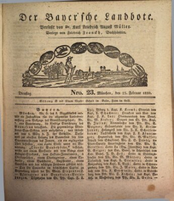 Der Bayerische Landbote Dienstag 23. Februar 1830