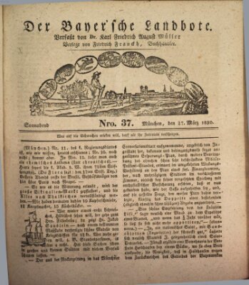 Der Bayerische Landbote Samstag 27. März 1830