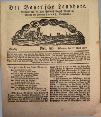 Der Bayerische Landbote Dienstag 27. April 1830