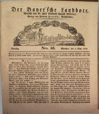 Der Bayerische Landbote Dienstag 4. Mai 1830