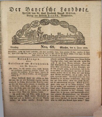 Der Bayerische Landbote Dienstag 8. Juni 1830