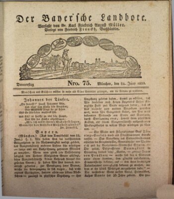 Der Bayerische Landbote Donnerstag 24. Juni 1830