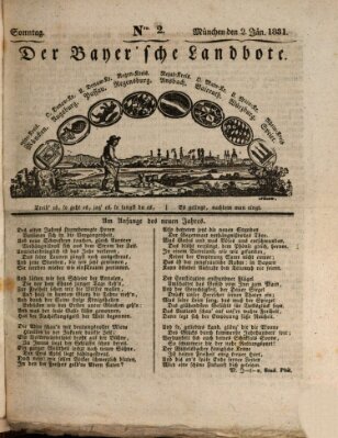 Der Bayerische Landbote Sonntag 2. Januar 1831