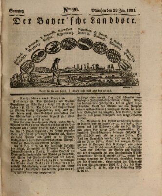 Der Bayerische Landbote Sonntag 23. Januar 1831