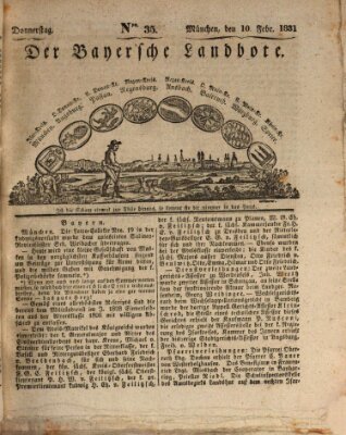 Der Bayerische Landbote Donnerstag 10. Februar 1831