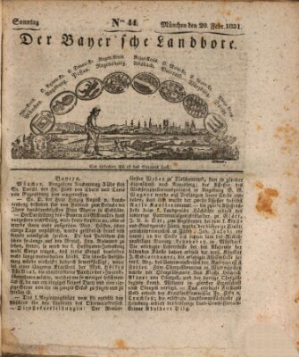 Der Bayerische Landbote Sonntag 20. Februar 1831