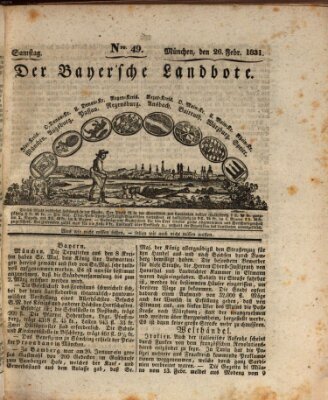 Der Bayerische Landbote Samstag 26. Februar 1831