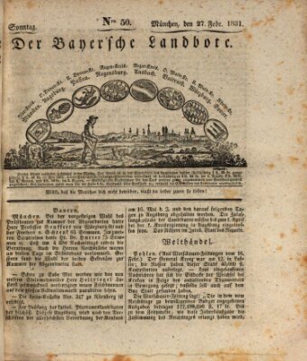 Der Bayerische Landbote Sonntag 27. Februar 1831