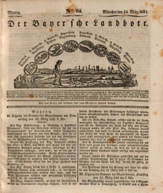 Der Bayerische Landbote Montag 14. März 1831