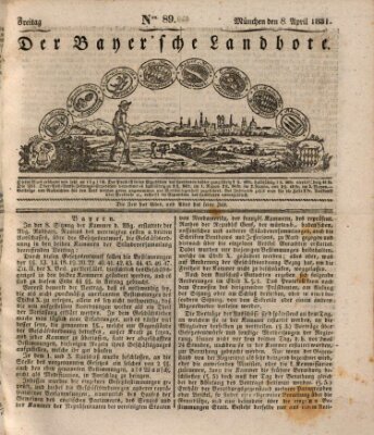 Der Bayerische Landbote Freitag 8. April 1831