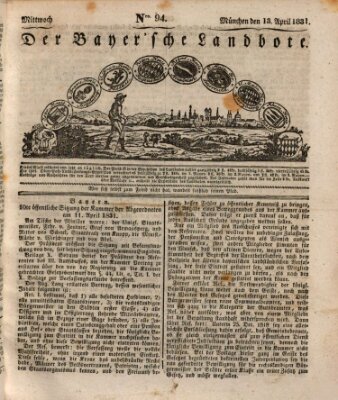 Der Bayerische Landbote Mittwoch 13. April 1831