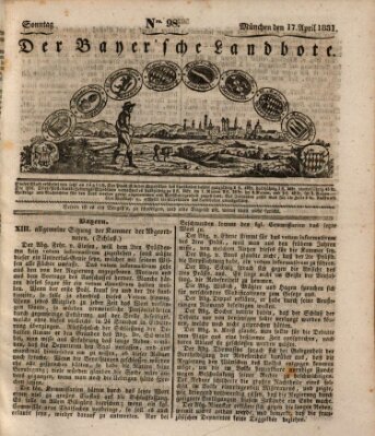 Der Bayerische Landbote Sonntag 17. April 1831