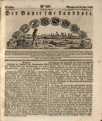 Der Bayerische Landbote Dienstag 26. April 1831