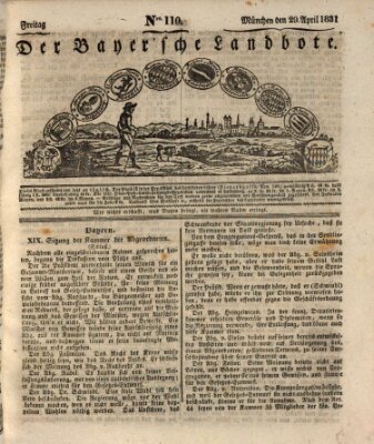 Der Bayerische Landbote Freitag 29. April 1831