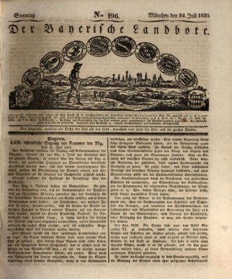 Der Bayerische Landbote Sonntag 24. Juli 1831