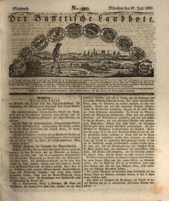 Der Bayerische Landbote Mittwoch 27. Juli 1831