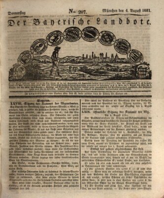 Der Bayerische Landbote Donnerstag 4. August 1831