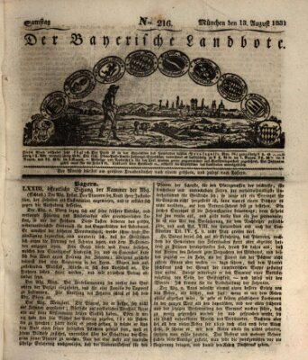 Der Bayerische Landbote Samstag 13. August 1831