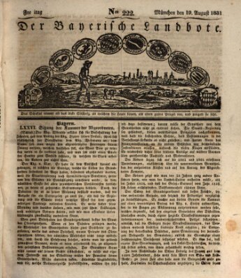 Der Bayerische Landbote Freitag 19. August 1831