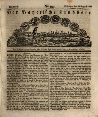 Der Bayerische Landbote Mittwoch 24. August 1831