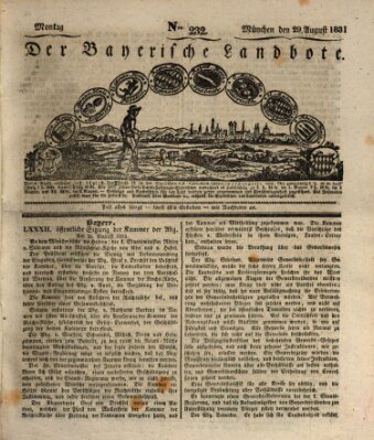 Der Bayerische Landbote Montag 29. August 1831