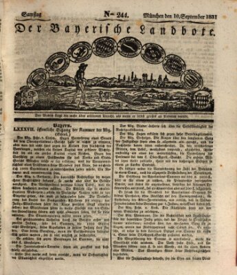 Der Bayerische Landbote Samstag 10. September 1831