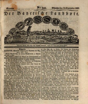 Der Bayerische Landbote Samstag 10. September 1831