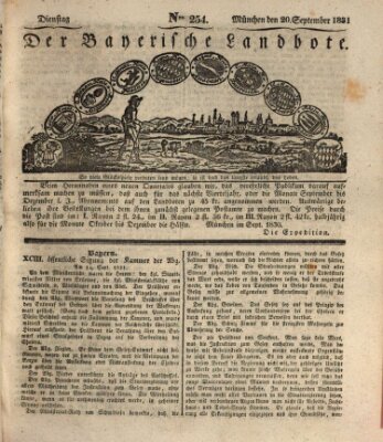 Der Bayerische Landbote Dienstag 20. September 1831