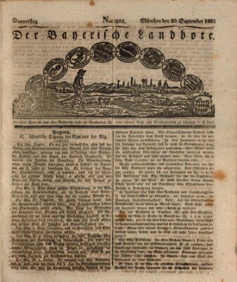 Der Bayerische Landbote Donnerstag 29. September 1831