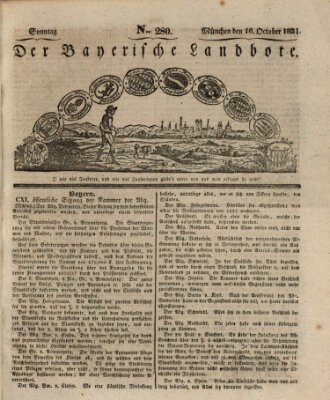 Der Bayerische Landbote Sonntag 16. Oktober 1831