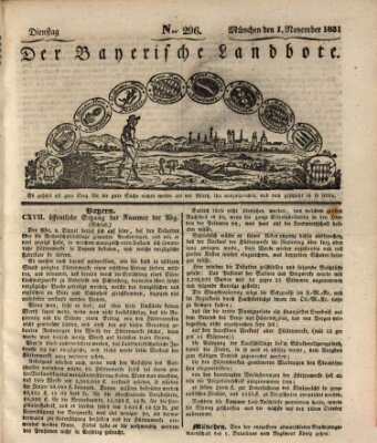 Der Bayerische Landbote Dienstag 1. November 1831