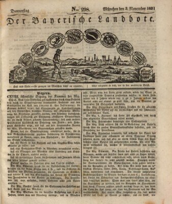 Der Bayerische Landbote Donnerstag 3. November 1831