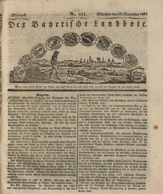 Der Bayerische Landbote Mittwoch 16. November 1831