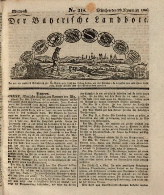 Der Bayerische Landbote Mittwoch 23. November 1831