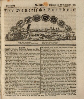 Der Bayerische Landbote Donnerstag 24. November 1831