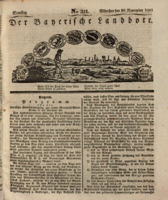 Der Bayerische Landbote Samstag 26. November 1831