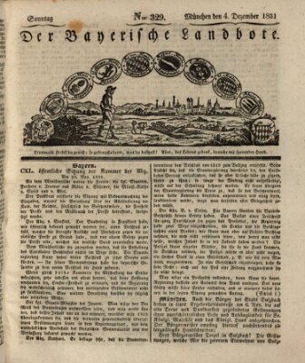 Der Bayerische Landbote Sonntag 4. Dezember 1831