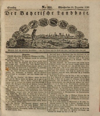 Der Bayerische Landbote Samstag 10. Dezember 1831