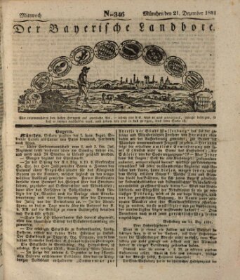 Der Bayerische Landbote Mittwoch 21. Dezember 1831