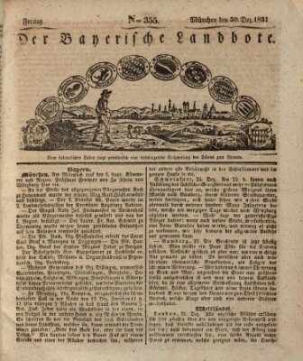 Der Bayerische Landbote Freitag 30. Dezember 1831