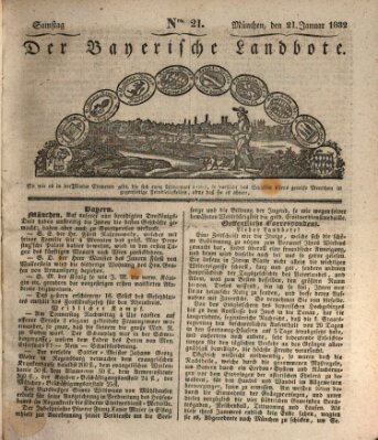 Der Bayerische Landbote Samstag 21. Januar 1832