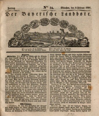 Der Bayerische Landbote Freitag 3. Februar 1832