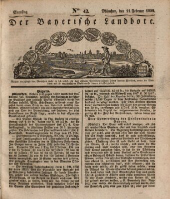 Der Bayerische Landbote Samstag 11. Februar 1832