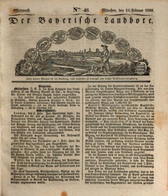 Der Bayerische Landbote Mittwoch 15. Februar 1832