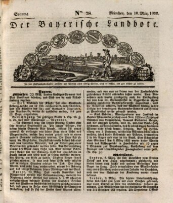 Der Bayerische Landbote Sonntag 18. März 1832